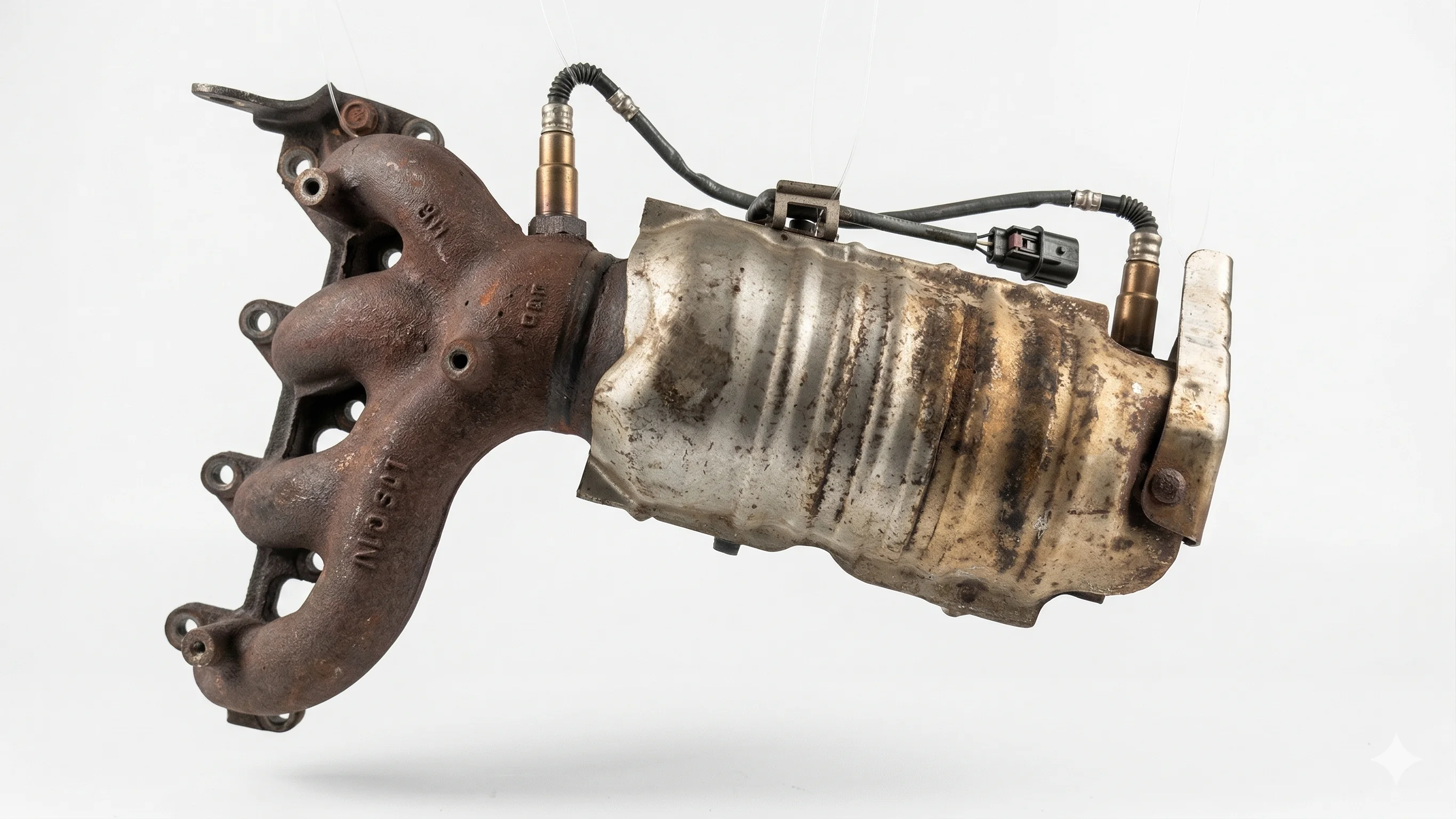 Katalyzátor s výfukovým potrubím – ukázka